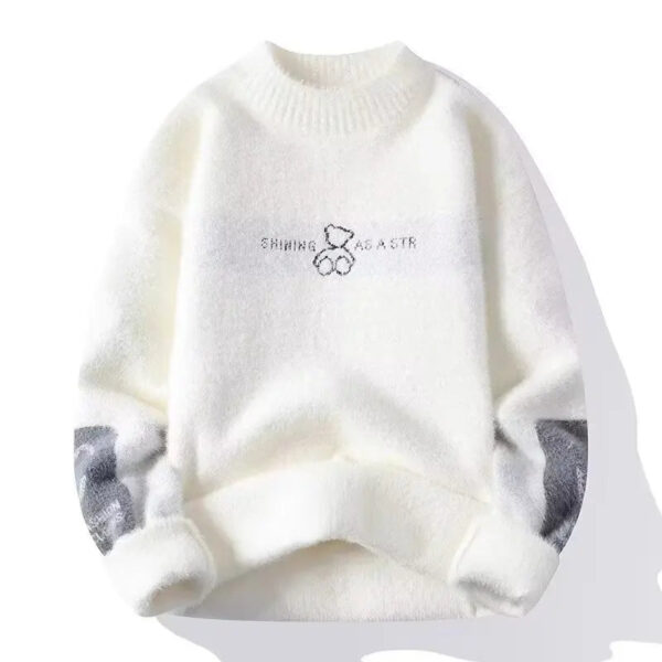 S9f64c9d537e748929d41bb423129bfe2G.jpg 2022 Autumn Winter Men's Sweater Korean Fashion Men Clothing English Elements Sweater Men Casual Pullover O-Neck Sweaters Men