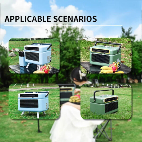 S9fb89ef5f49641f0a9f399ea9dde61d5A.jpg Camping Tent Using DC12V/24V 110-240V Portable Mobile AC Air Cooler Vehicle Mounted RV Truck Tent Camping Cooler Air Conditioner
