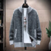 New Fall and Winter Warm Sweater Coat Stand-up Cardigan knitted sweater Casual Knittwear Sweatercoats Male