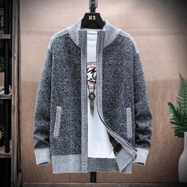 New Fall and Winter Warm Sweater Coat Stand-up Cardigan knitted sweater Casual Knittwear Sweatercoats Male