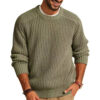 S9fcd83916f9642db8bcab5c183a292ea4.jpg Fashion Autumn Winter New Men's Sweater Long Sleeve Round Neck Casual Men Knitted Jacquard Pullover Solid Tshirt Man Tops