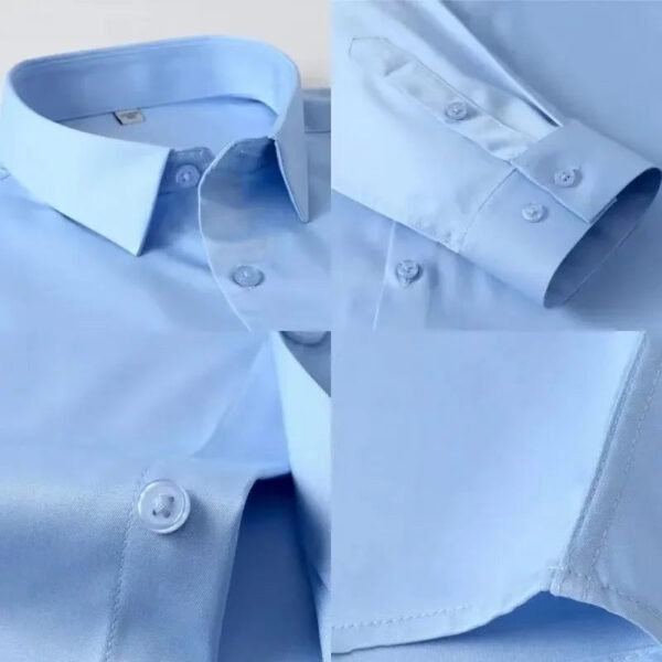 S9fdff3fad00e4b2b8c15d307629f3f94U.jpg Big Size 5XL Business Shirts For Men Long Sleeve Autumn Wrinkle-free Slim Fit Camisa Social Formal Soft Wedding Office White Top