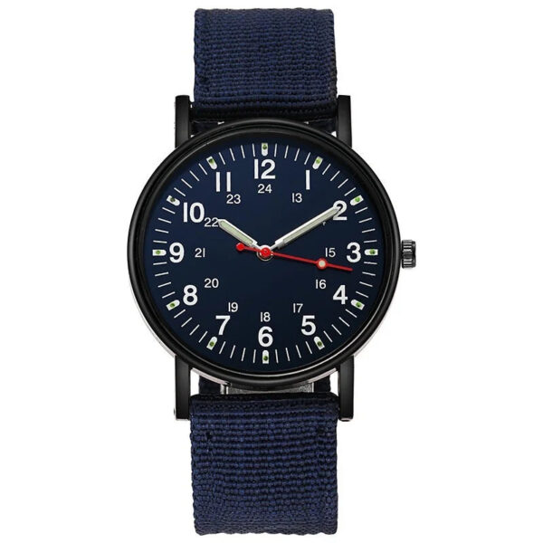 Sa009abc1816a4d8387716964ca52d5e3N.jpg Casual Nylon Band Men Sports Watches Anlog Quartz Military Wristwatches Reloj Hombre(Without Box)