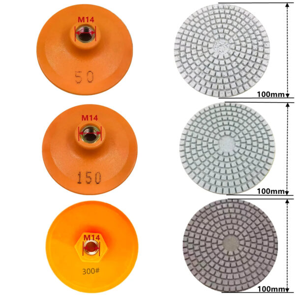 Sa1a6d7ae66c24808b889152d33f89214g.jpg 100mm M14 Angle Grinder Ceramic Tile Trimming Polishing Disc Dry Polishing Marble Porcelain Granite Chamfering Grinding Edge.