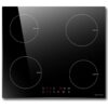 NOXTON Plug in Induction Hob, 4 Zones Electric 60cm Built-in, Touch, Safety Lock, 99-Min-Timer, Black, (UK:2800W/EU:3500W)