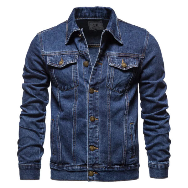 Sa280bb534c724b89a48bae7f0bc0e3f0C.jpg 2025 Autumn Men Solid Denim Jackets Fashion Motorcycle Vintage Jeans Jackets Hommes Slim Fit Cotton Casual Black Blue Coats