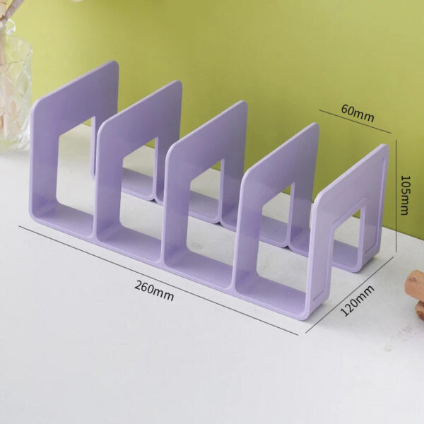 Desktop Four Grid Bookshelf Student Book Storage Bookshelf For Office Documents File Bag For Books Stationery Organize Supplies