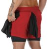 Sa2c529ce6471462196f6b64f4af84ed56.jpg Men Shorts 2 In 1 Double-deck Quick Dry GYM Sport Shorts Fitness Jogging Workout Men Sports Short Pants