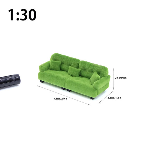 Sa2fd4357974e448f805a936531a9459es.jpg Dollhouse Simulation Flocking Sofa Model Dollhouse Mini Living Room Furniture Decoration Accessories Pretend Play Toys