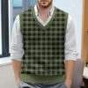 Sa31e821bc2204a6abfc55eb7f4cac2c1S.jpg Sleeveless Top For Man Chess Vest Waistcoat Diamond Grid Woolen Sweater Vest Sleeveless Jackets For Men Vest Men Chaleco Lana