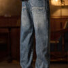 Sa34765dfedd94101a804fe1874919ffdo.jpg Mens Elastic Waist Jeans Relaxed Fit Men's Blue Jeans with Elastic Waist with Zipper and Button