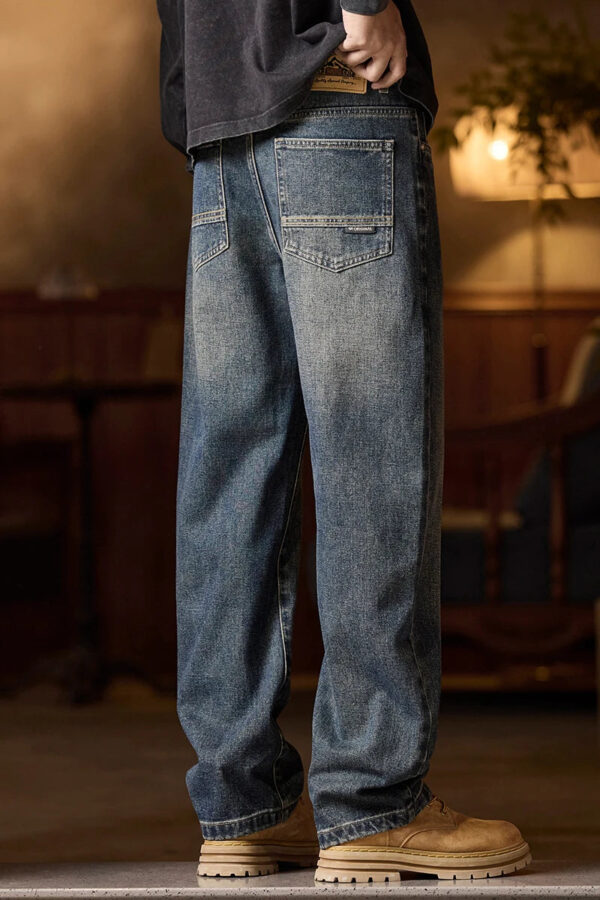 Sa34765dfedd94101a804fe1874919ffdo.jpg Mens Elastic Waist Jeans Relaxed Fit Men's Blue Jeans with Elastic Waist with Zipper and Button
