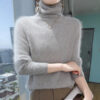 Sa34ac8d11d454bfbadf2d98841dd140fA.jpg Autumn And Winter New 100% Pure Mink Cashmere Sweater Women's Pile Collar Pullover Slim Sweater Knitted Bottoming Shirt