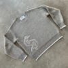 Sa3c07da6c2eb42ca8d48f1bbffb1cb3fy.jpg European American autumn and winter round neck gray knitted sweater popular pattern Y2K pullover warm men and women's clothes