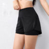 Sa4936fbf6d0d4ee896e7c4553f9bb403a.jpg quick-drying women's running shorts sports layer elastic waist active sports shorts with pockets yoga shorts