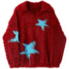 Sa53792e0218a483d87cad5af915554a72.jpg High Quality Red Star Polo Neck Sweater For Men Autumn and Winter Vintage Outwear Knitted Top Couple Sweater Harajuku Y2k Clothe