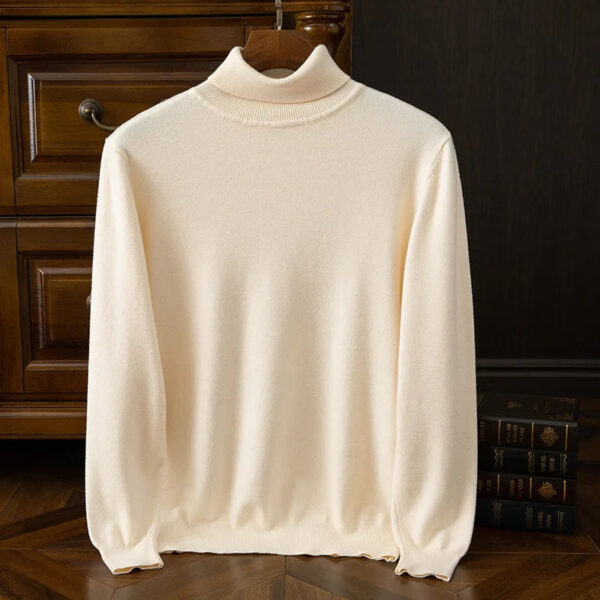 Sa54b907e15c847aa92f023f05435d6c2W.jpg Soft Cashmere Sweater Men's Clothes Turtleneck Pullover Autumn Spring Korean Popular Casual Knit Reviews Wool High-quality