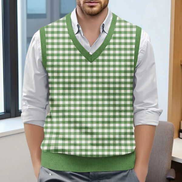 Sa55addb95f0a4e36a2013bcd50934a3em.jpg Sleeveless Top For Man Chess Vest Waistcoat Diamond Grid Woolen Sweater Vest Sleeveless Jackets For Men Vest Men Chaleco Lana