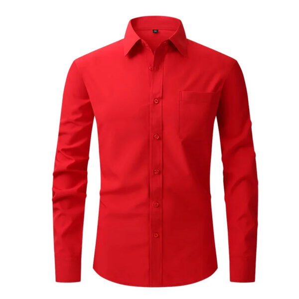 Sa5a19a9cf4424796bc661d95aec359681.jpg American size men's shirt long sleeve spring/summer formal business casual wear high quality fashion solid color plus size