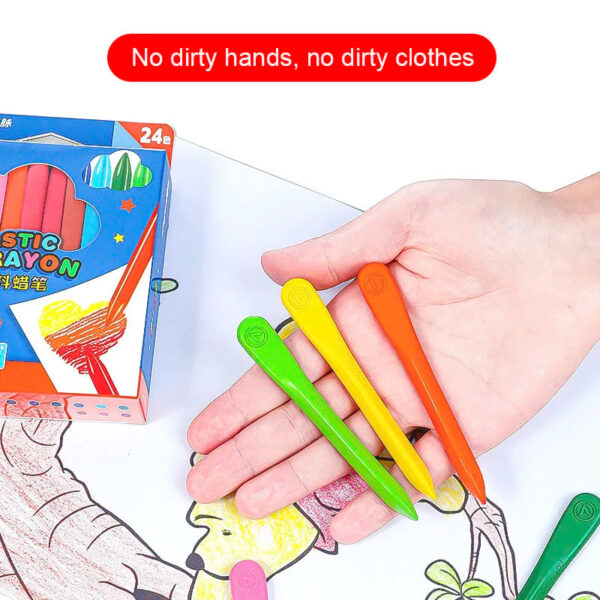 Sa5bd8166f6434458a6c484b84f8e299bi.jpg 12/24 Colors Triangular Crayons Safe Non-toxic Colouring Pencil For Students Kids Children Stationery Drawing Toy Colouring Game