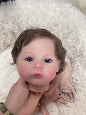 Sa5e8629d87014bd09f9660b5274d45dd3.jpg 18inch Meadow Reborn Doll Kit Unassembled Lifelike Multiple Layers Painting Doll Parts Visible Veins Hand Rooted Short Hair