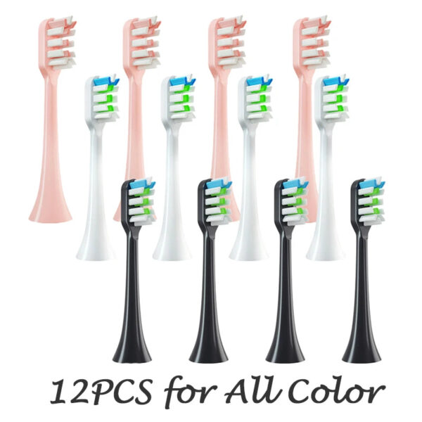 12 PCS for SOOCAS X3/X3U/X5 Brush Heads Replaceable Soft DuPont Sonic Electric Toothbrush Clean Brush Vacuum Bristle Nozzles