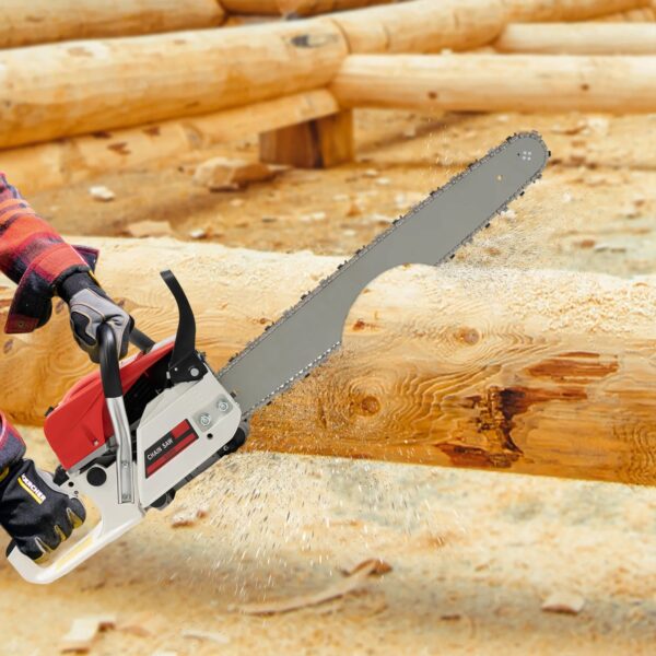 2-Stroke Engine Gas-Powered Chainsaw, 52CC Gasoline Chainsaw, 22 Inch Chainsaw Cutting Wood Gas Sawing