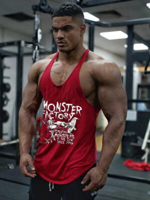 Sa67b70d744274da0abfd81c57974e663W.jpg Gym T-shirts Suspenders Man Stringer Fitness Shirt Bodybuilding Shirt Men Top for Fitness Vests Men's Vest Sleeveless Sweatshirt