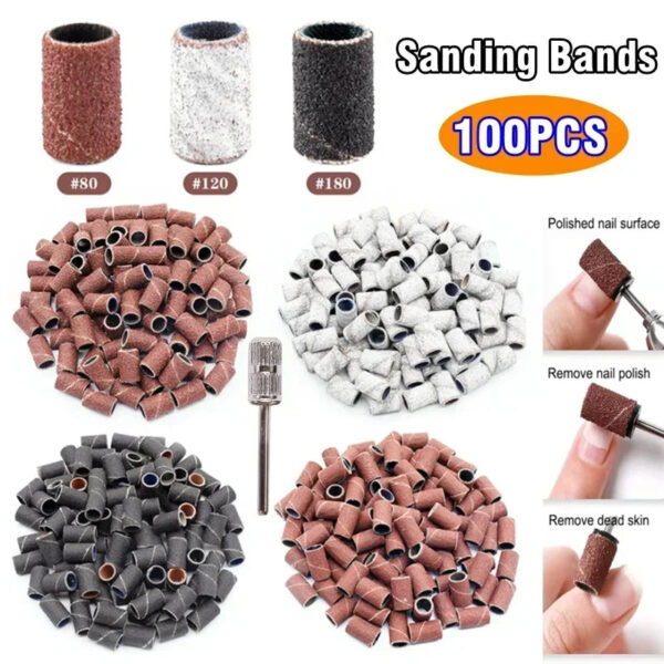 Sa6c4623194a74907a779e401f6fdcf1fK.jpg Nail Sanding Ring Bands 80/120/180Grit Electric Manicure Drill Grinding Heads UV Gel Polish Removal Pedicure Abrasive Tools