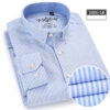 Sa70135d98c8e40999352db6a64e03db4O.jpg New in shirt Cotton long-sleeve shirts for men slim fit formal plain tops single pocket solid color office tops fashion clothes