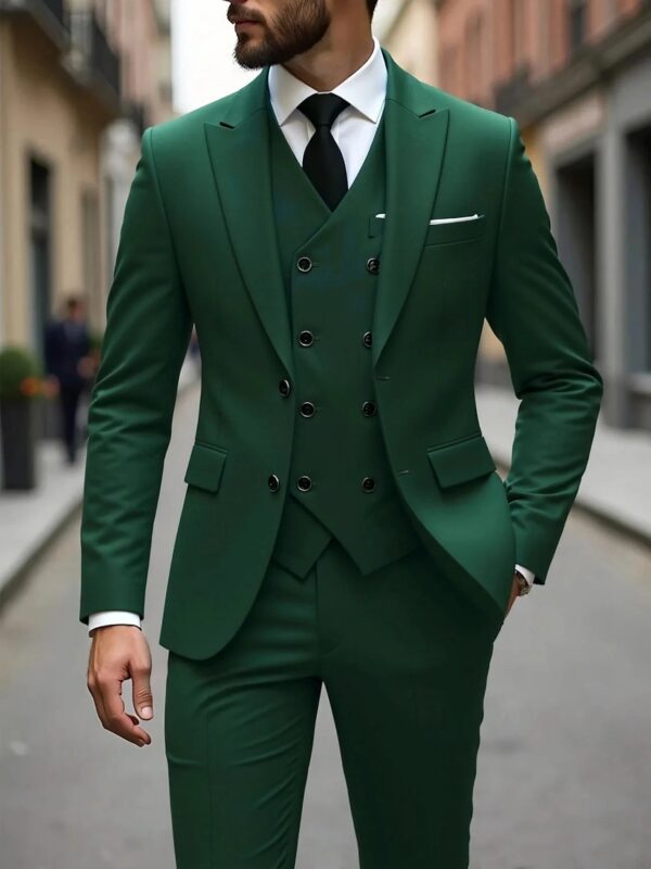 Classic Wedding Tuxedos Slim Fit Bridegroom For Men 3 Pieces Groomsmen Suit Male Formal Business Men Suits(Jacket+Vest+Pants)