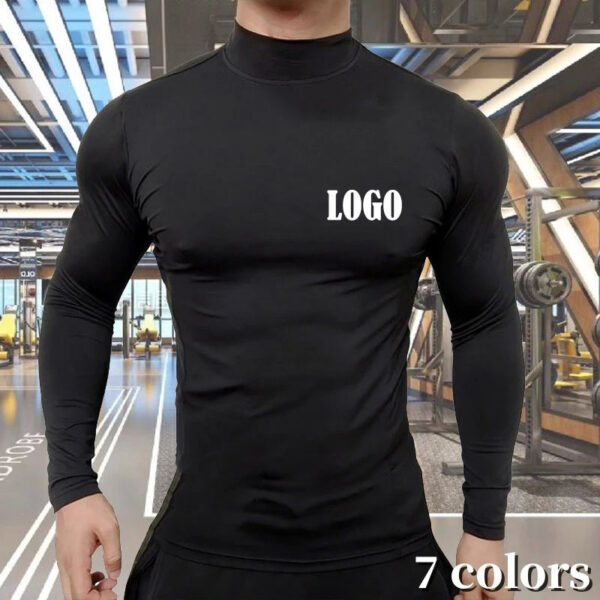 Sa76af8a0dbfe4f5182cc5f3a3622ee61p.jpg New Fashion Base Tee Shirt Men Slim Fit Knit High Neck Pullover Turtleneck Sweater Tops Shirt