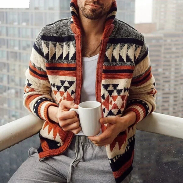 Sa7df90dabac748da9c7e743de209d63aX.jpg New Men's Knitted Sweaters Jackets Autumn Winter Long Sleeve Cardigan Sweaters Casual Coats Jacket Men's Knitted Clothing