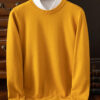 Sa7e030de9e0c44089e049b42b46412ffz.jpg Choice Men's Wool Sweater Autumn Winter New Round Neck Pullover Loose Solid Color Bottoming Shirt Long Sleeve Smart Casual Tops