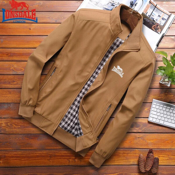 Sa7e949ae381d40b1a3296f1684686049y.jpg High Quality Embroidered LONSDALE Spring /Autumn Casual Fashion Slim Fit Bomb Jacket Baseball Collar Men's Jacket M-6XL