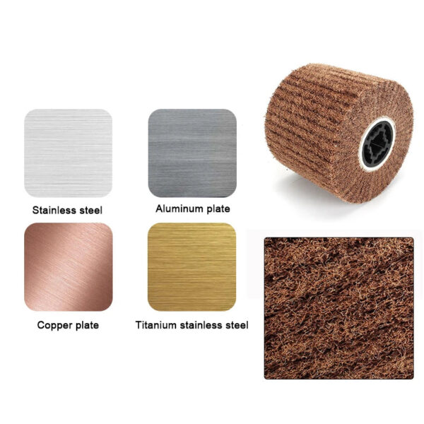 Sa86a68f3fa7444ce9db210b8e746b76f8.jpg SIFANG Non-woven Nylon Abrasive Flap Wheel Brush Wire Drawing Polishing Burnishing Drum Wheel for Stainless Steel