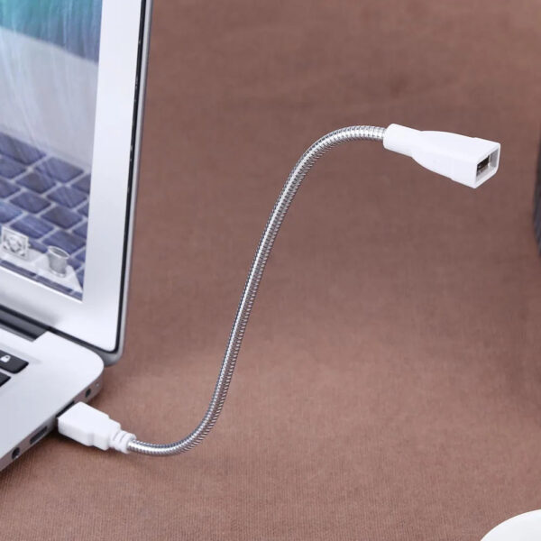 Sa8f196e9837c4ba9b5c195cc4e81fbb9k.jpg 29cm Usb Male To Female Extension Cable Led Light Adapter Wire Metal Flexible Tube For Portable Power Supply Notebook Charger
