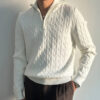 Sa8f9586a2b2249b2958a728bda2455f0Q.jpg Autumn and Winter Turtleneck Casual Knitted Sweater Thickened Warm Pullover Sweater Zipper Business Versatile Slim Base Shirt