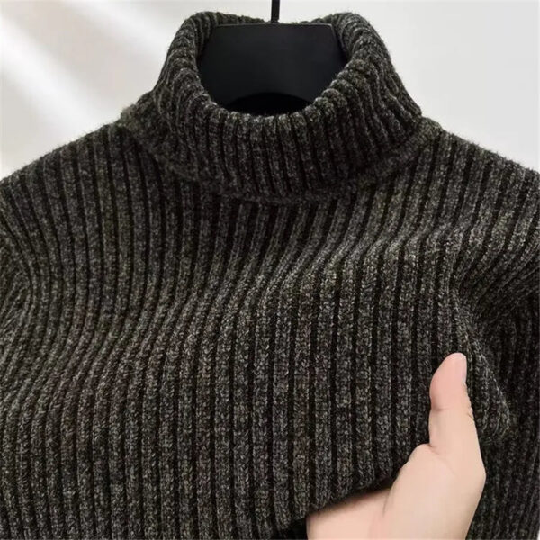 Sa945e708c961439681106bd201de3eeb6.jpg 2026 New Men's Thick Warm Sweater Winter Knitted Turtleneck Pullovers Male High Neck Solid Slim Fit Soft Sweaters for Men Tops