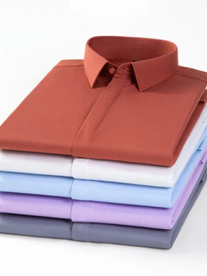 Sab965e4a75bd40a8b7940543f039bd80p.jpg Hidden Placket Shirt Bamboo Fiber Micro Elasticity Casual Shirts Men Long Sleeve Slim Fit Easy Care Business Anti-wrinkle 6XL