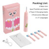 Sabf996cd07b84960ab63fb9f49bf254ei.jpg Rotating Electric Toothbrush Children Teeth Cleaning with Replacement Head Ultrasonic Waterproof Rechargeable Sonic Toothbrush