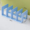 Desktop Four Grid Bookshelf Student Book Storage Bookshelf For Office Documents File Bag For Books Stationery Organize Supplies