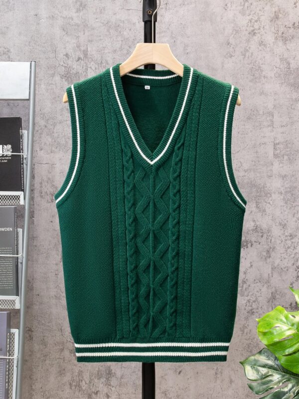 Sad152bfe84a949e88de7ef42b07e6e9fE.jpg ShiSho original men's striped versatile home casual basic comfortable autumn & winter warm V-neck knitted sweater vest