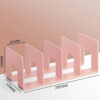 Desktop Four Grid Bookshelf Student Book Storage Bookshelf For Office Documents File Bag For Books Stationery Organize Supplies