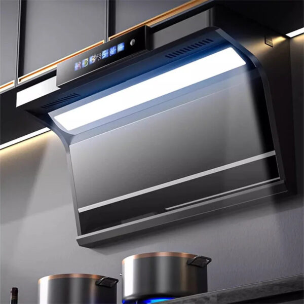 Sadbc817a834a4502add0624996bae0f5Q.jpg Household Range Hood for Kitchen Large Suction Range Hood Top Side Double Suction Exhaust Fan Small Kitchen Smoke Extractor
