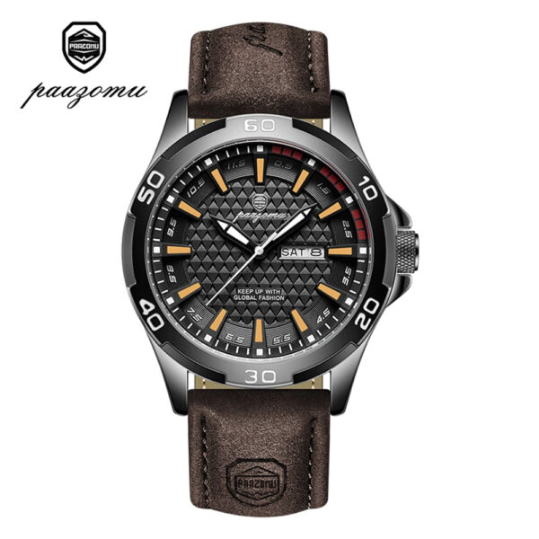 Sadd95185e1fd46578d00a67854a745f5D.jpg PAAZOMU Man Luxury Brand Watch Waterproof Luminous Date Week Men's Quartz Wristwatch Stainless Steel Fashion Sports Men Watches