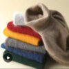 Sae517031afe7443680924471b9fc6128J.jpg 100% Male Mink Cashmere Sweater Solid Color Turtleneck Thick Autumn And Winter Loose Large Size Turtleneck Wool Bottoming Shirt