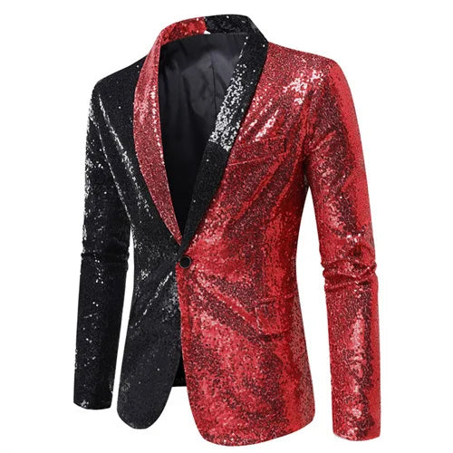 Saf1357c2cab54fa9b39ea7260c95dfd8K.jpg Fashion Men Luxurious Sequin Plaid Suit Jacket Gold / Silver Singer Host Stage Party Loose Dress Blazer Coats