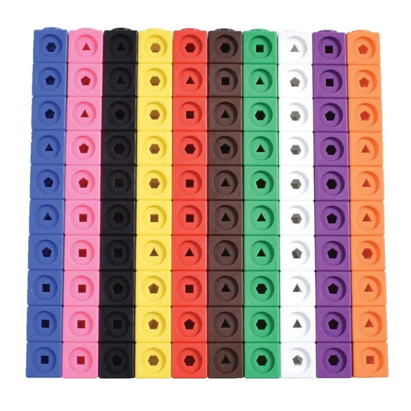 Saf22fcb81c3546aeaf5165fd761d302dK.jpg 100Pcs Linking Cubes Maths Montessori Educational Toys Classroom Supplies Teaching Kids Learning Items Kinder Spielzeuge