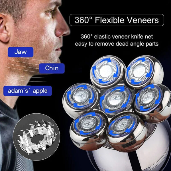 Safcdc3fd7e3b4c429702ccc7e2ba054f5.jpg Electric Shaver 7D Floating Cutter Head Base Charging Portable Men Beard Trimmer Clipper Rechargeable Bald Head Electric Razor